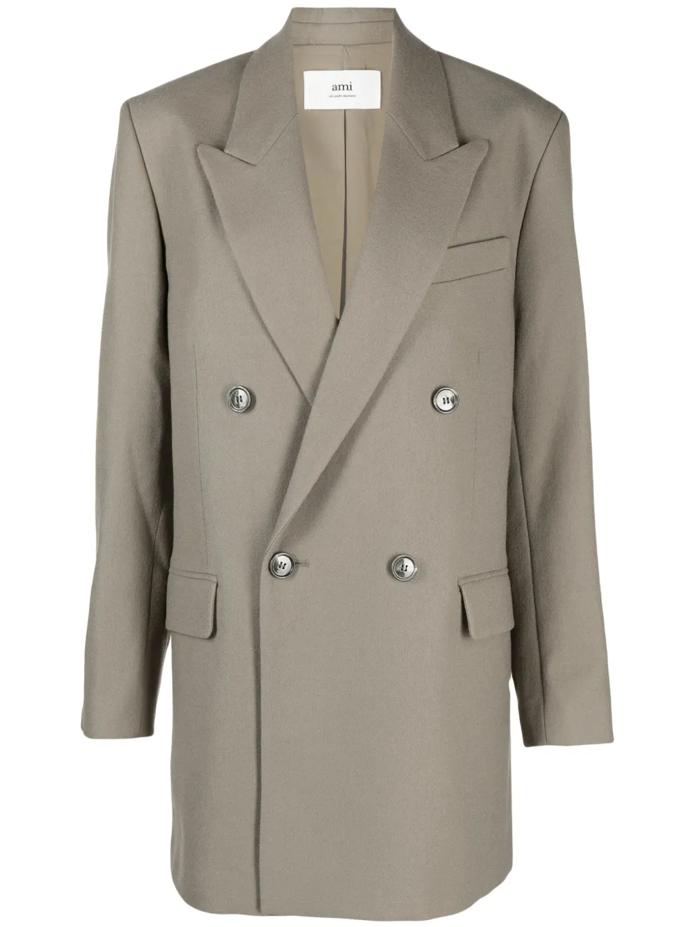 AMI Paris Blazer met dubbele rij knopen Beige