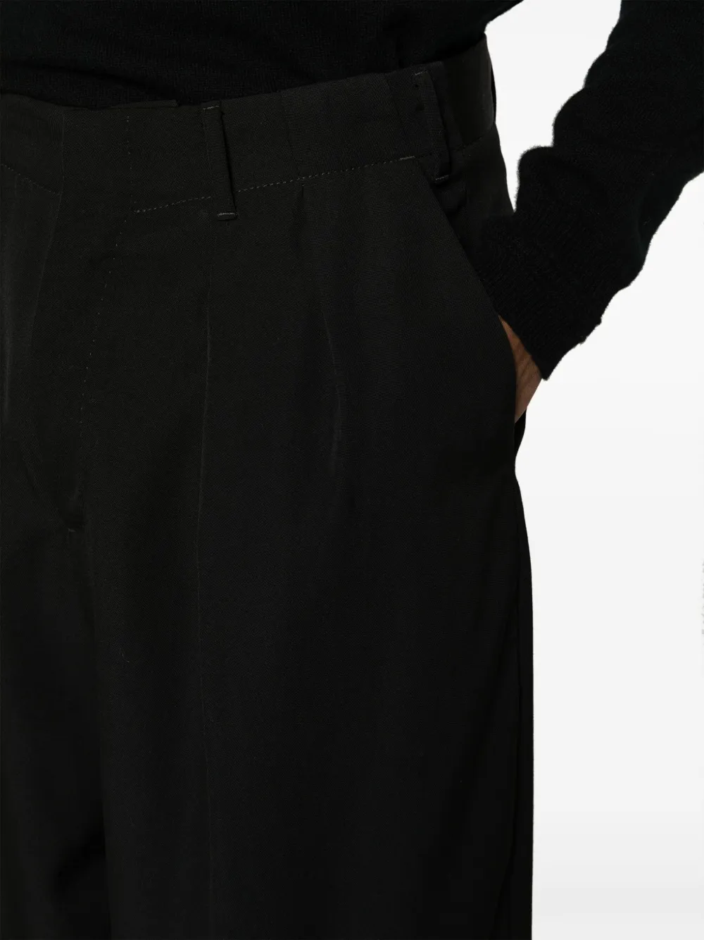 PT Torino Geplooide broek Zwart