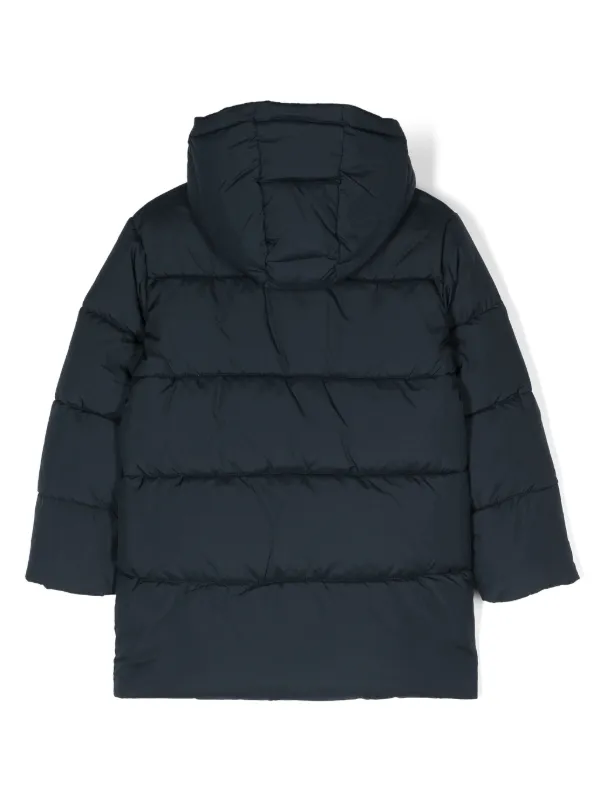 TRUSSARDI JUNIOR logo-print Padded Coat - Farfetch