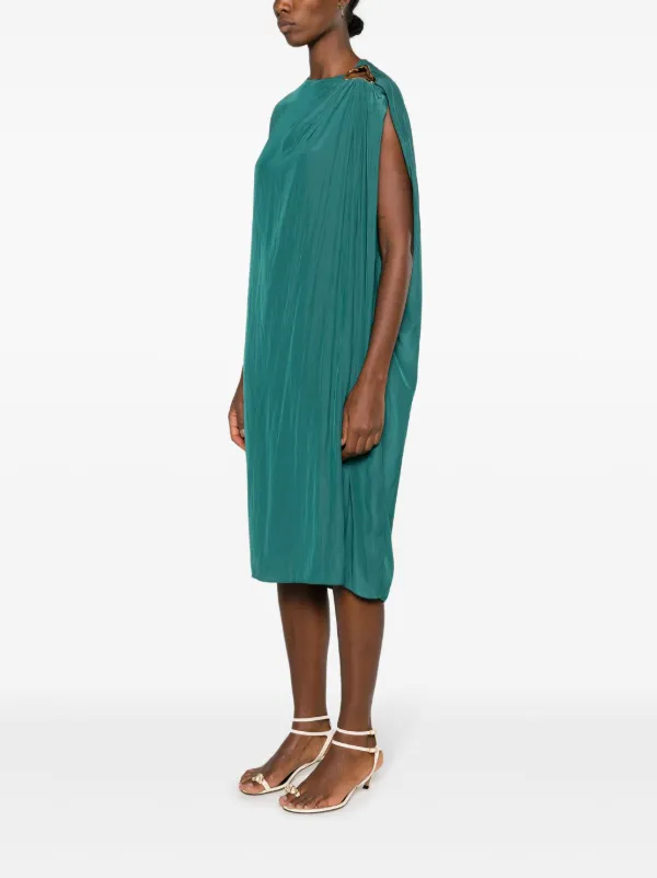 Lanvin ring-detail Midi Dress | Green | FARFETCH