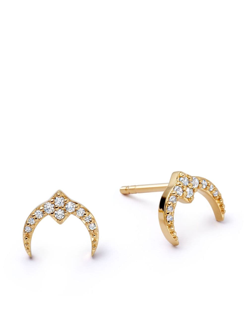 Shop Astley Clarke Gold Luna Light Stud Earrings