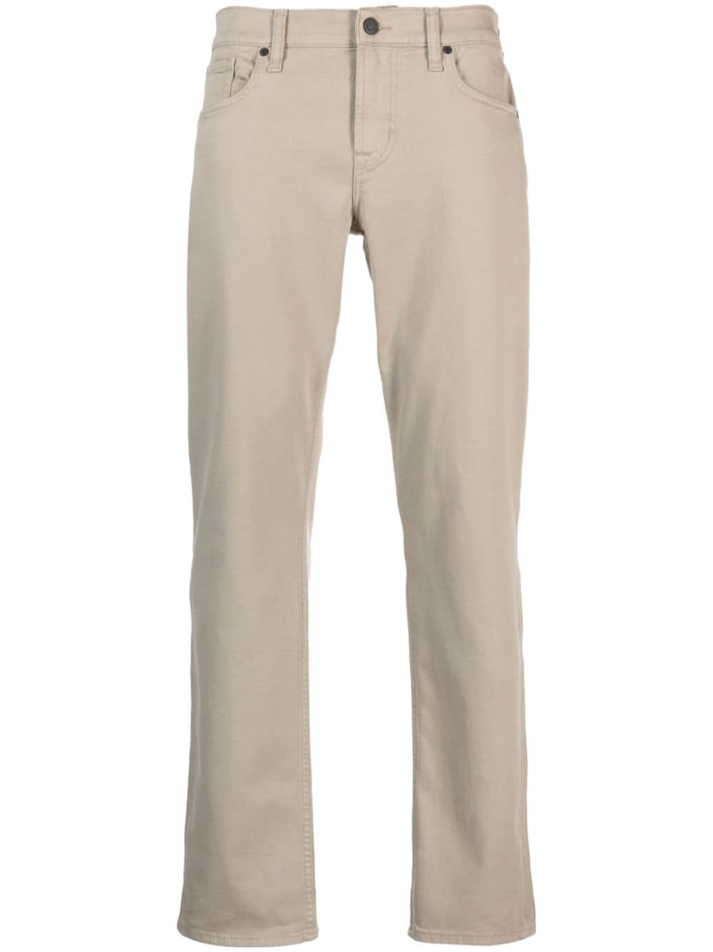 7 For All Mankind Mid-rise Slim-fit Jeans In Neutrals