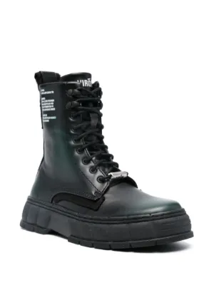 VIRON アップルレザー レースアップ ハイカットブーツ BLACK VIRON アップルレザー レースアップ ハイカットブーツ BLACK