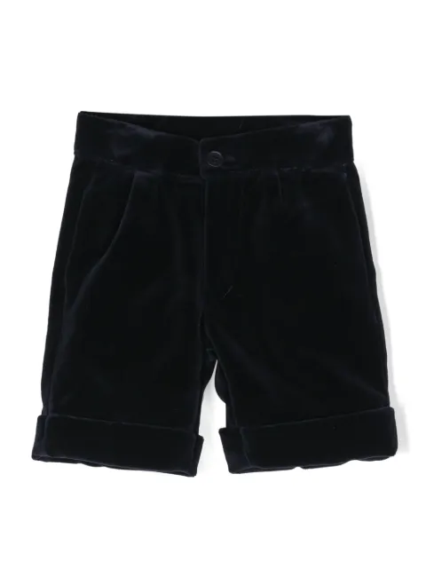 La Stupenderia pinched velvet shorts
