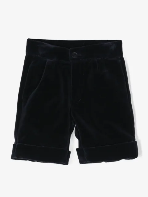 La Stupenderia pinched velvet shorts