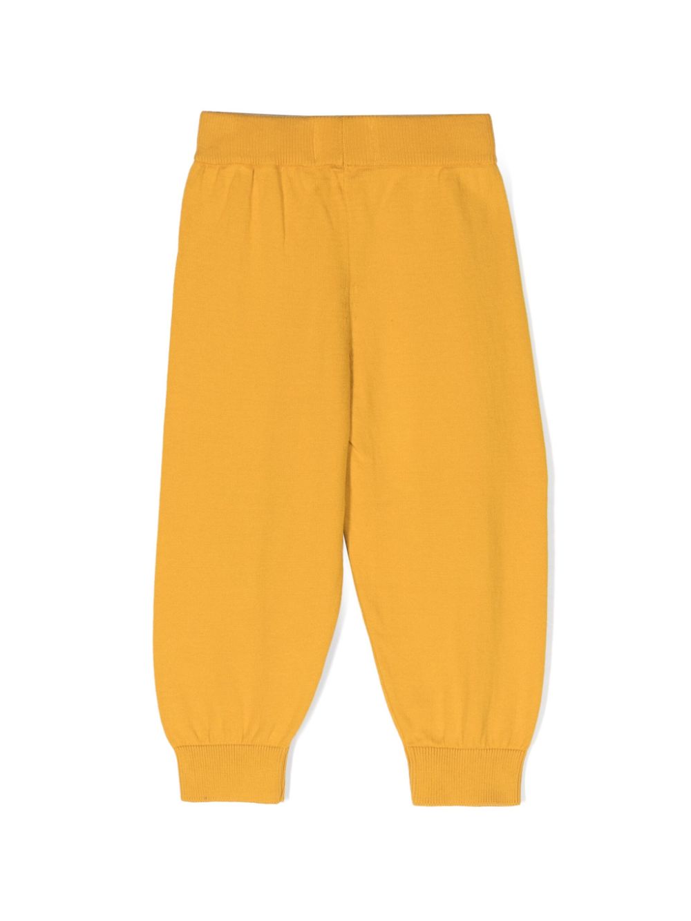 Bobo Choses intarsia-knit cotton trousers - Geel