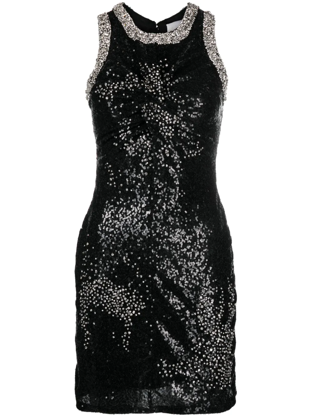 DES PHEMMES sequinned crystal-embellished minidress | Black | Image 1