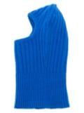 Walter Van Beirendonck ribbed merino wool-blend balaclava - Blue