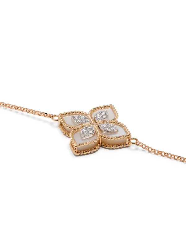 Roberto Coin 18kt Rose Gold Princess Flower Diamond Bracelet