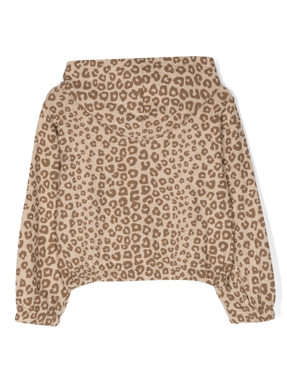 Zhoe & Tobiah cheetah-print cotton-blend hoodie - Beige