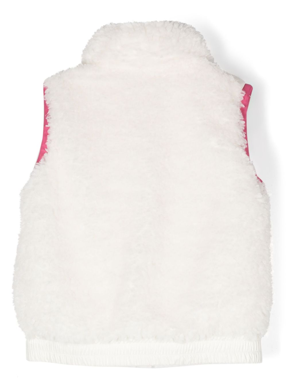 Moncler Enfant logo-embroidered fleece gilet - White