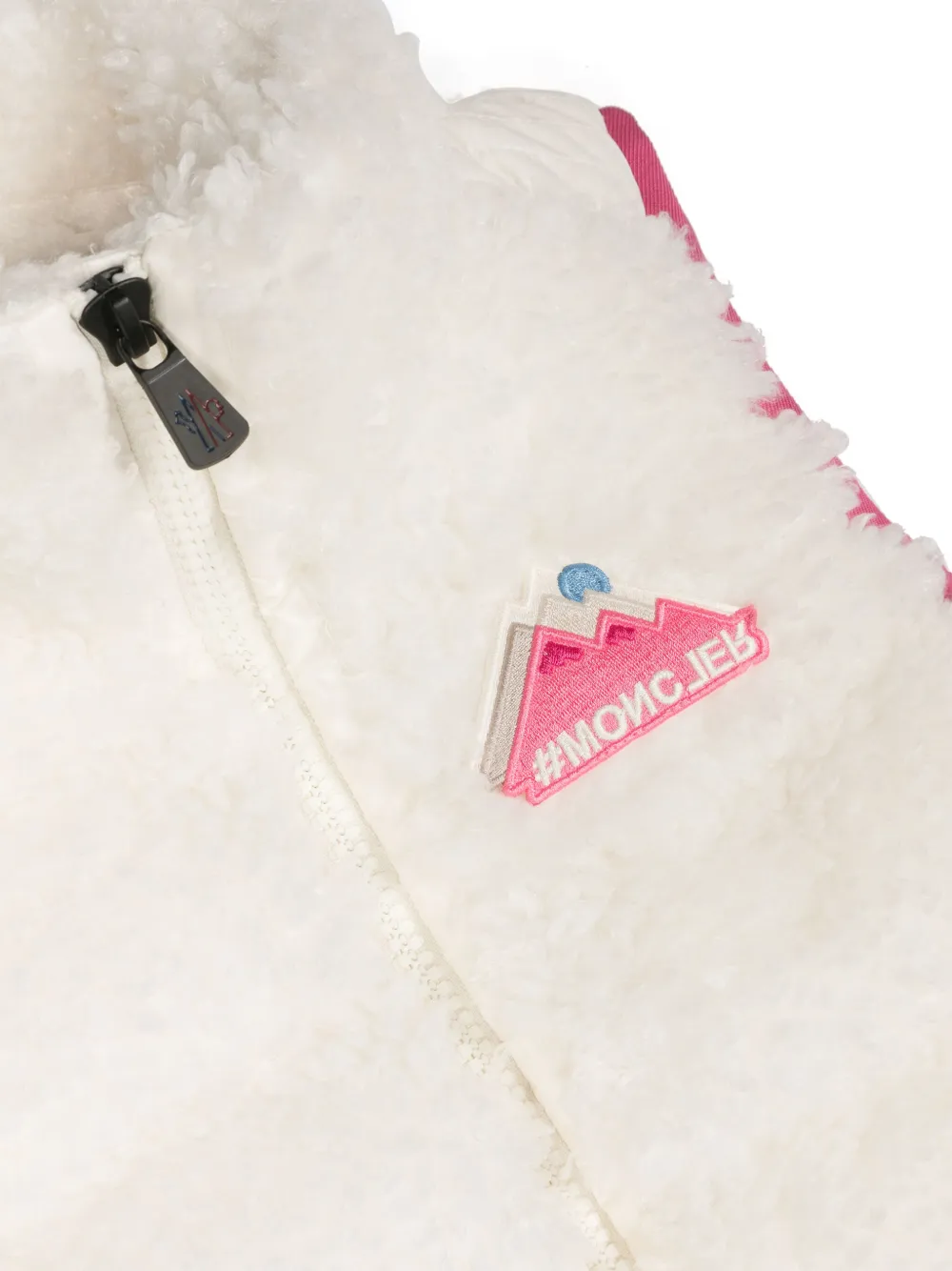 Moncler Enfant Jack met geborduurd logo Wit