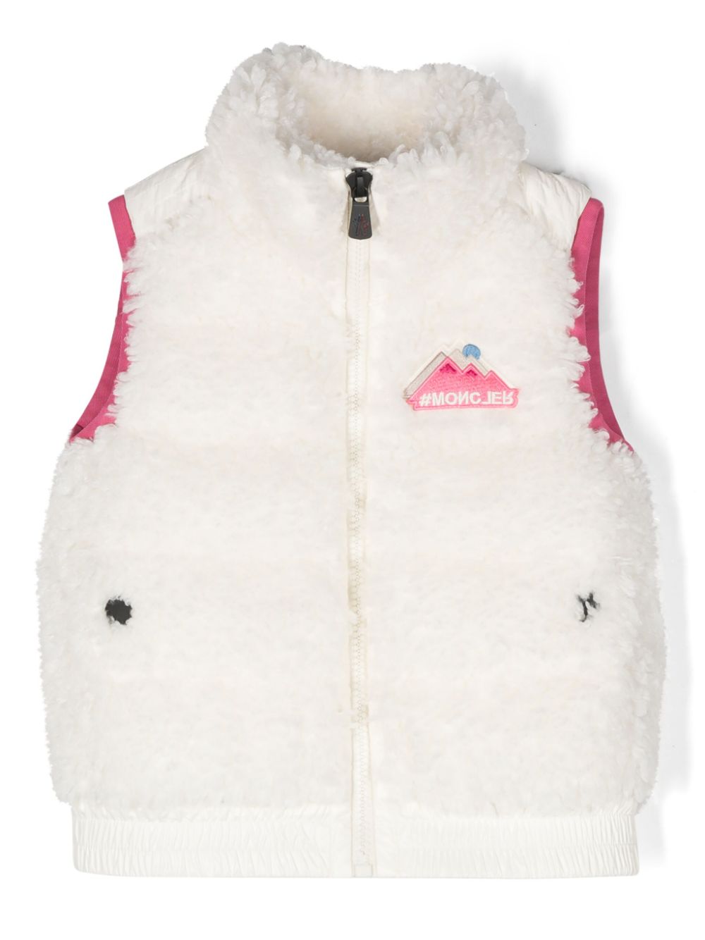 Moncler Enfant Jack met geborduurd logo Wit