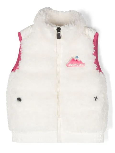 Moncler Enfant logo-embroidered fleece gilet