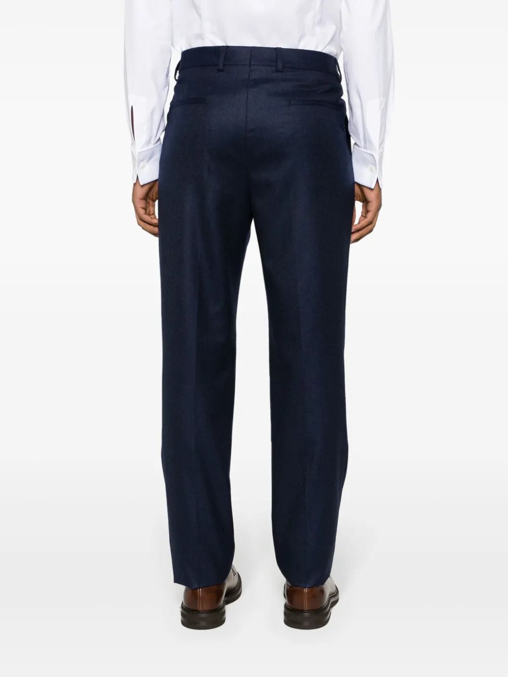 Brunello Cucinelli Geplooide pantalon met geplooid detail Blauw