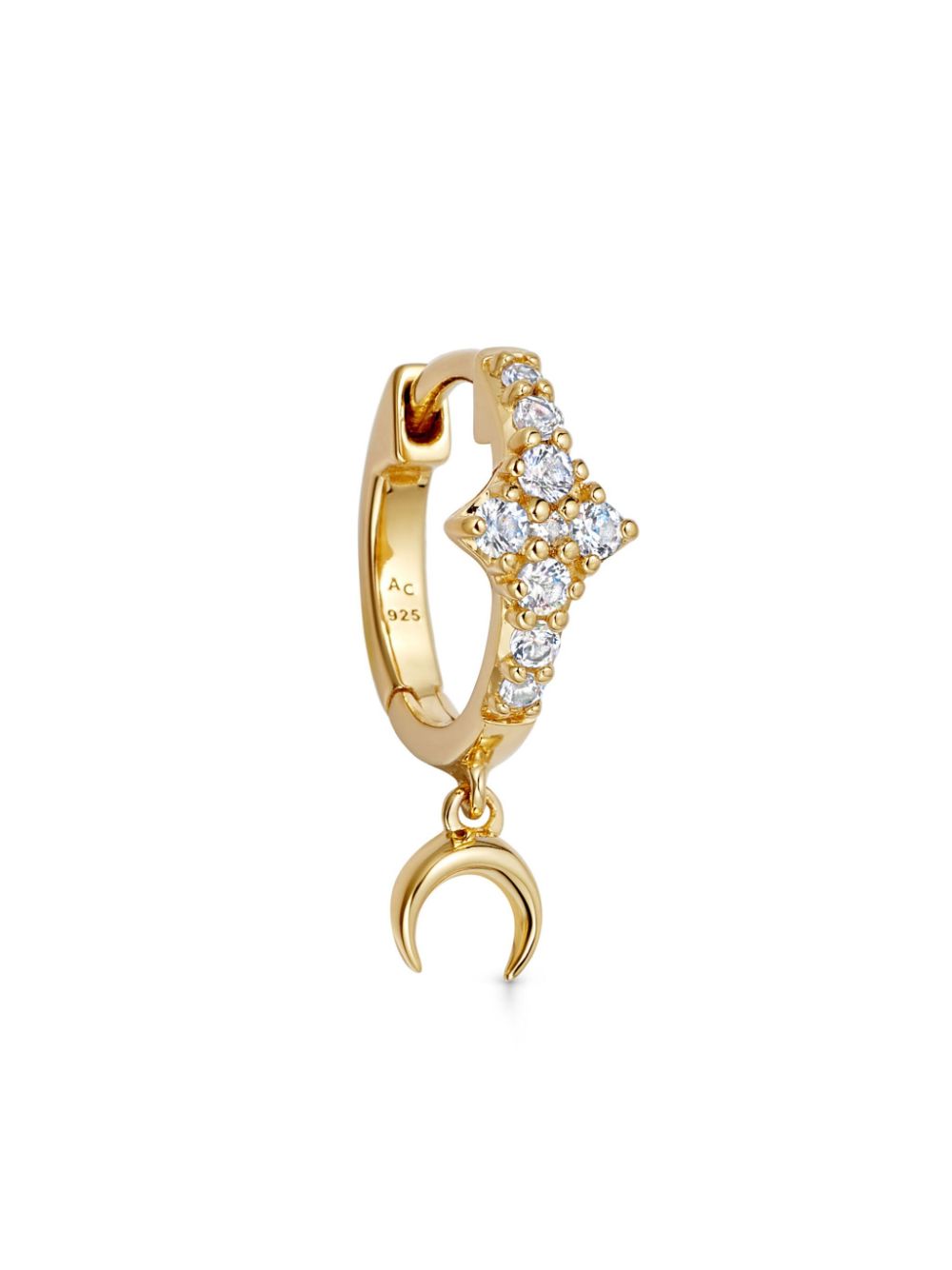 Astley Clarke Gold Luna Crescent hoop earrings - Goud