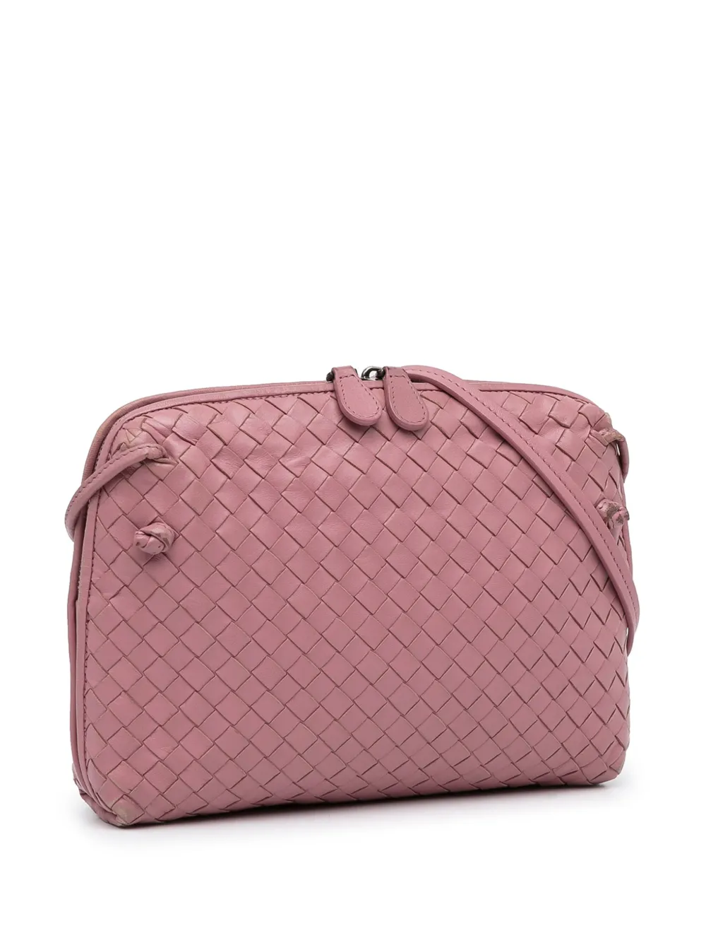 Bottega Veneta Pre Owned 2012 2023 Nodini Intrecciato Crossbody Bag Pink FARFETCH