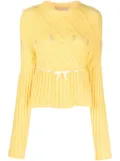 CORMIO floral-embroidered sweater - Yellow