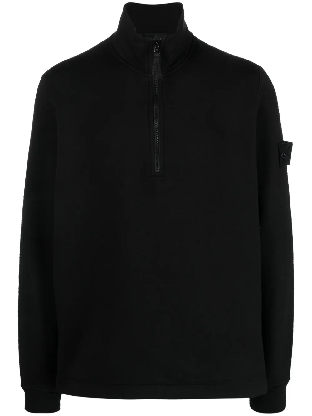 STONE ISLAND COMPASS-BADGE HALF-ZIP JUMPER