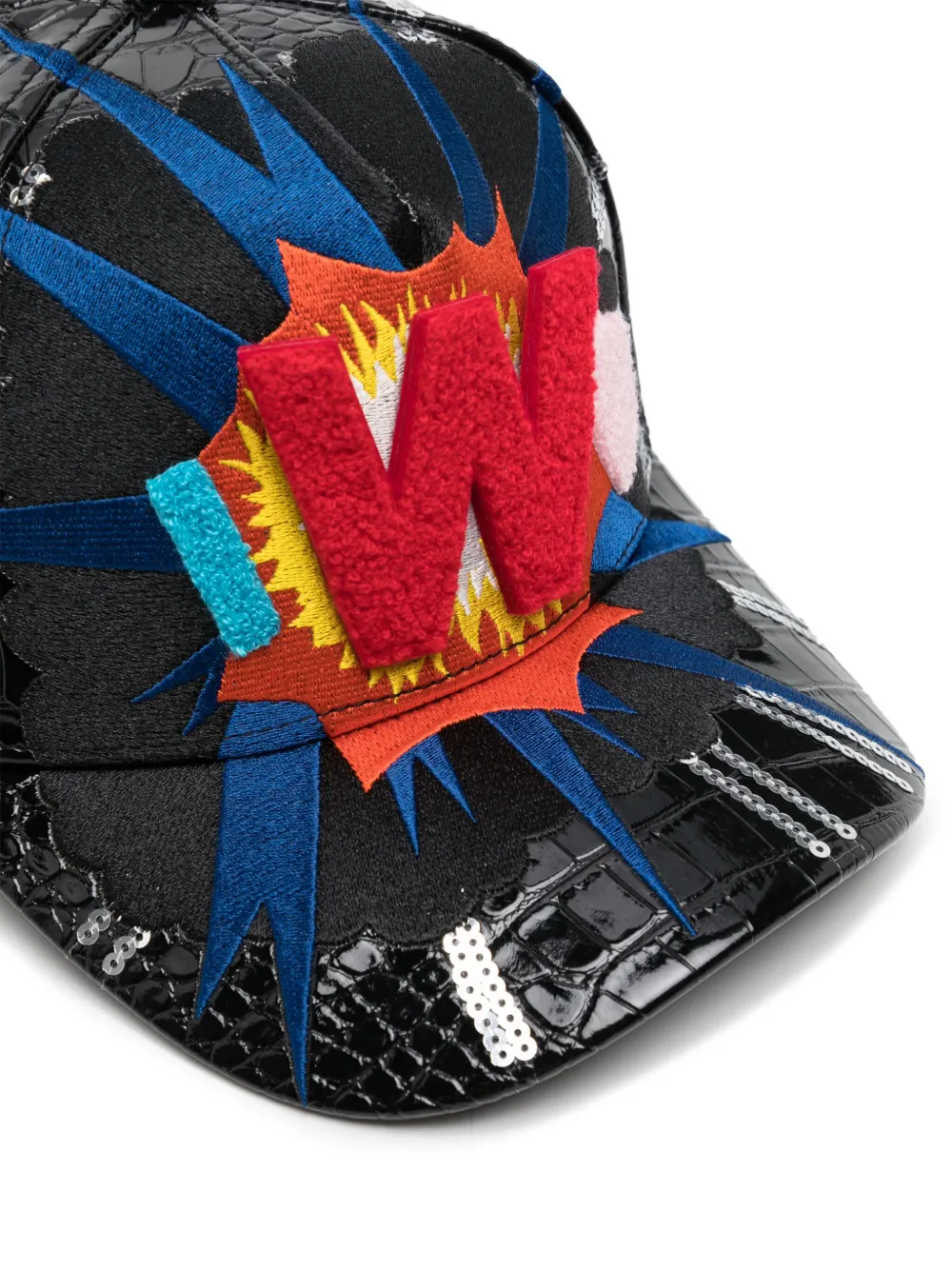 Walter Van Beirendonck Explosion baseball cap - Zwart