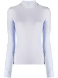 Post Archive Faction slub-texture panelled T-shirt - Blue