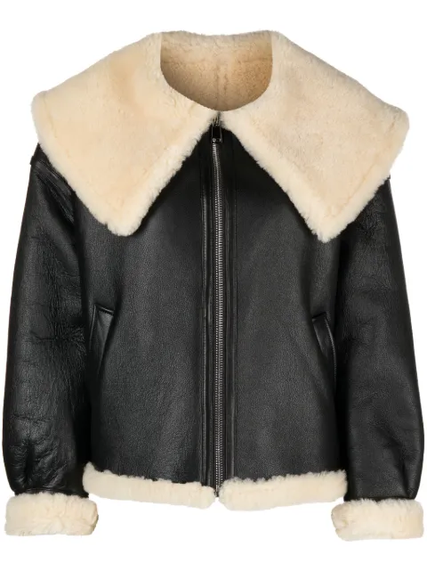 Liska zip-up leather jacket