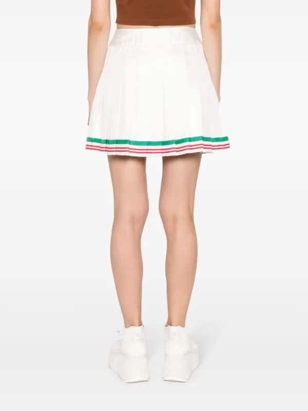 【関税込み】CASABLANCA 'Casa way' skirt Casablanca Casa Way Silk Tennis Skirt | White | FARFETCH