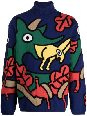 WALTER VAN BEIRENDONCK Size 36 Grey Canvas Hooded Oversized Bear Patch  Jumpsuit