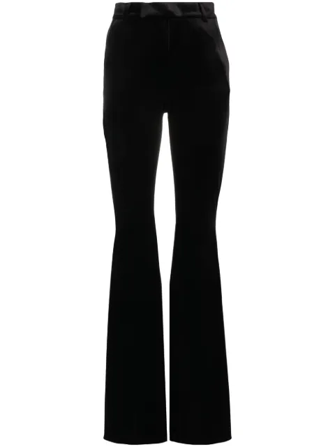 The New Arrivals Ilkyaz Ozel Colette velvet flared trousers
