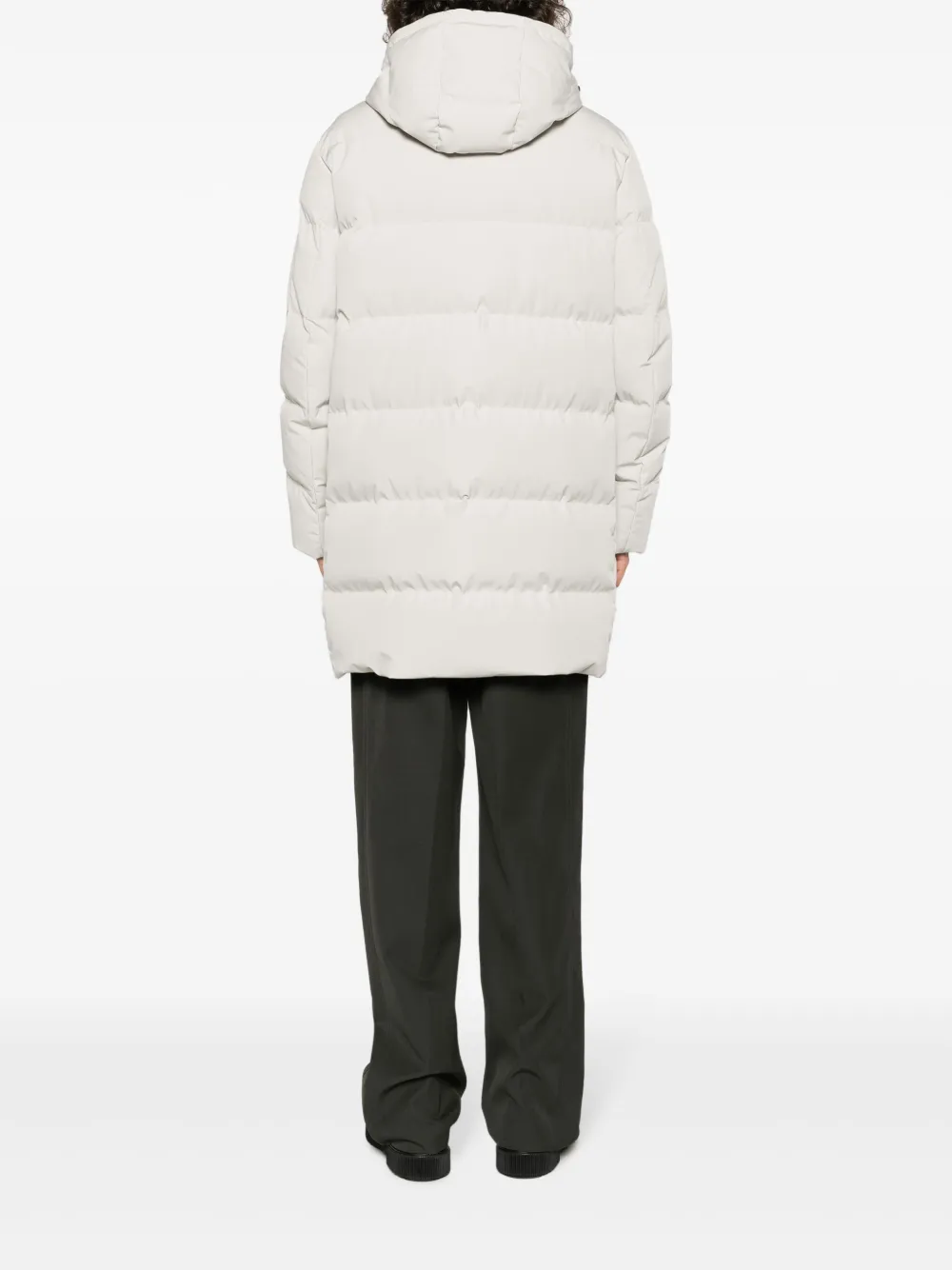 Fay Padded Hooded Parka In Grey