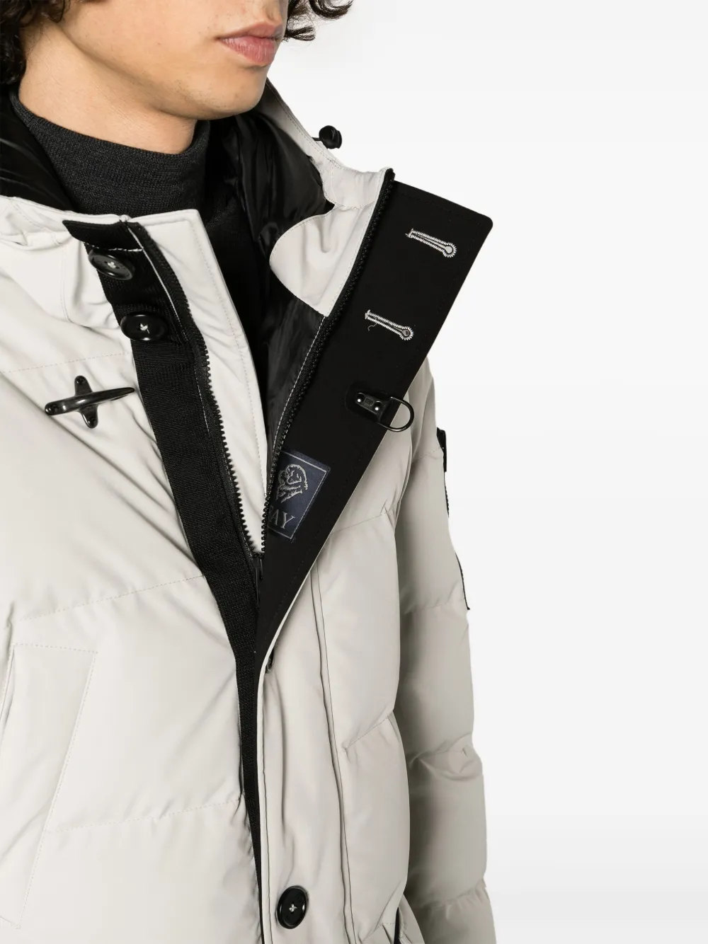 Fay Padded Hooded Parka In Grey