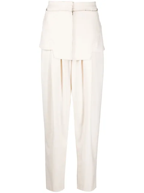 ANDREĀDAMO layered-detail high-waist trousers
