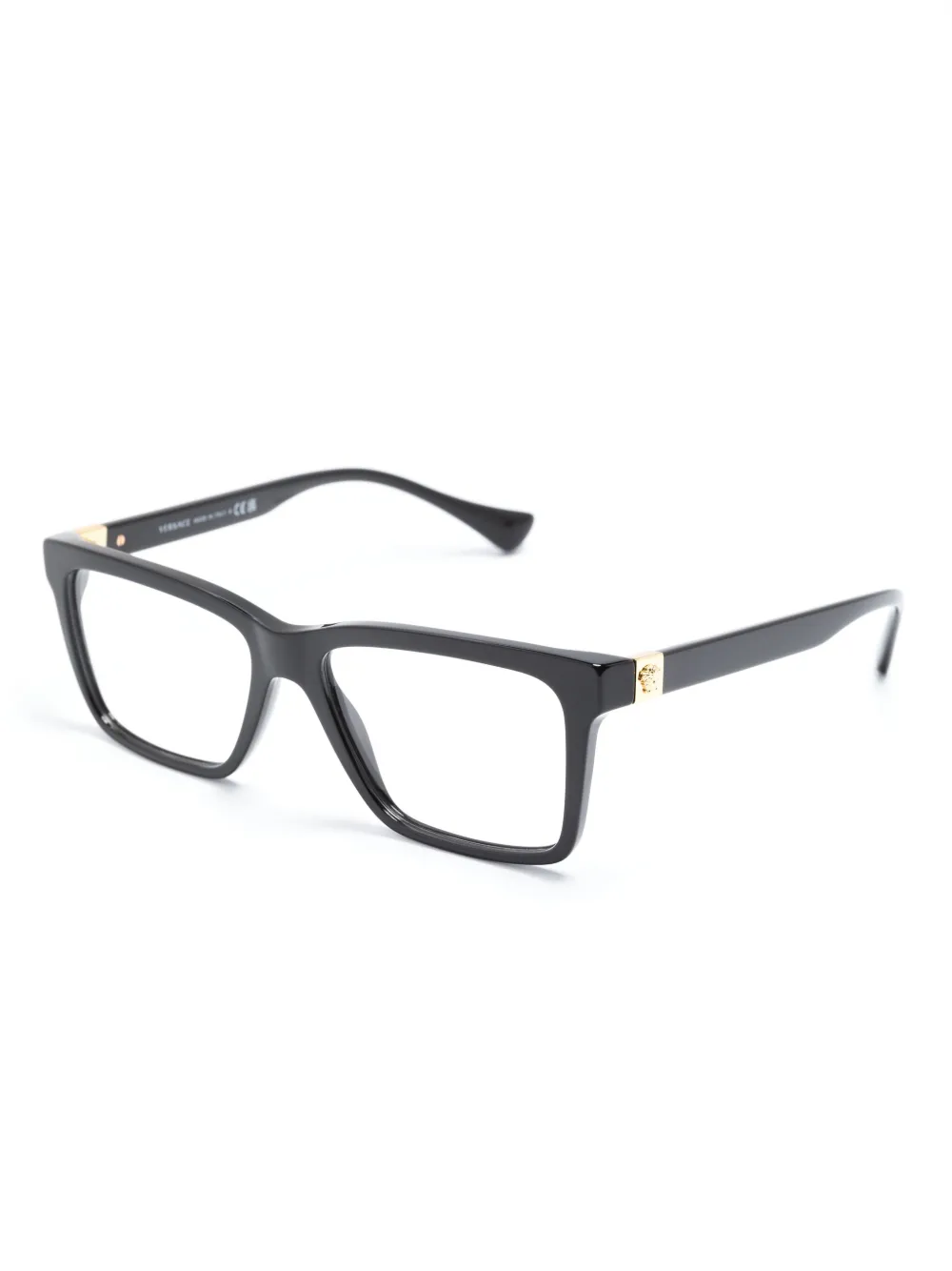 Versace Eyewear Medusa-plaque square-frame glasses - Zwart