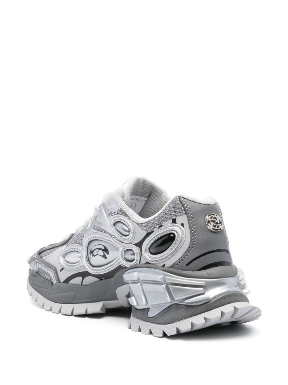 Shop Rombaut Nucleo Panelled Low-top Sneakers In Silver