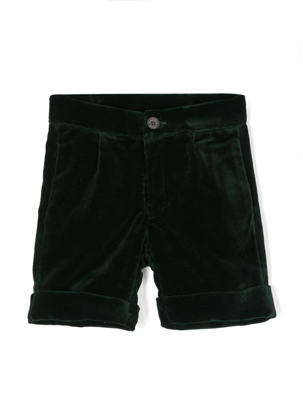 La Stupenderia Babies' Corduroy Pinched Shorts In Green