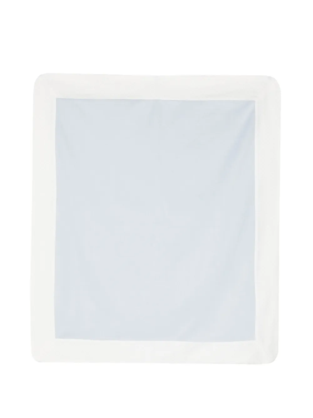 Shop La Stupenderia Two-tone Cotton Blanket In Blue