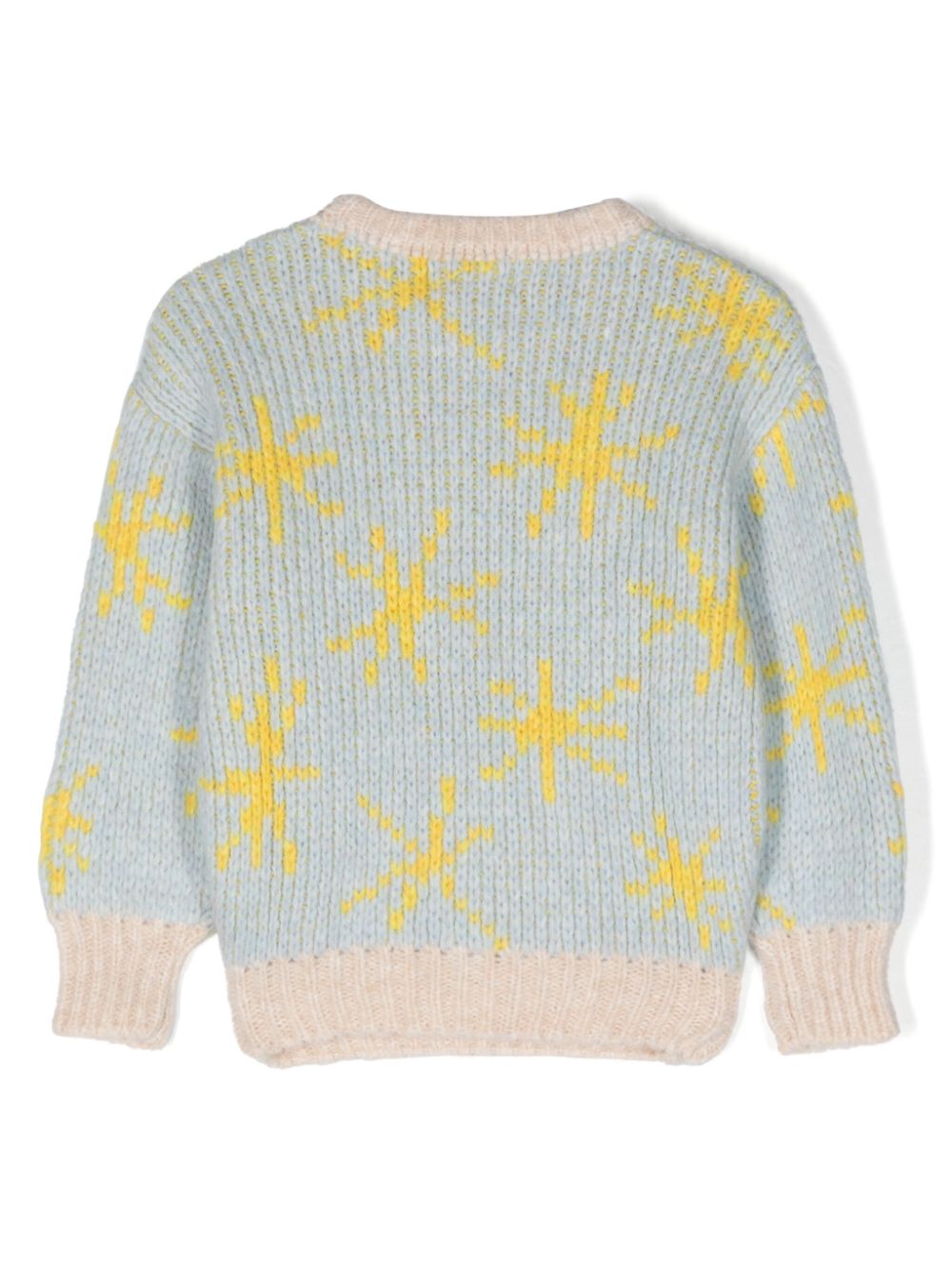 Bobo Choses star-pattern ribbed-knit jumper - Blauw