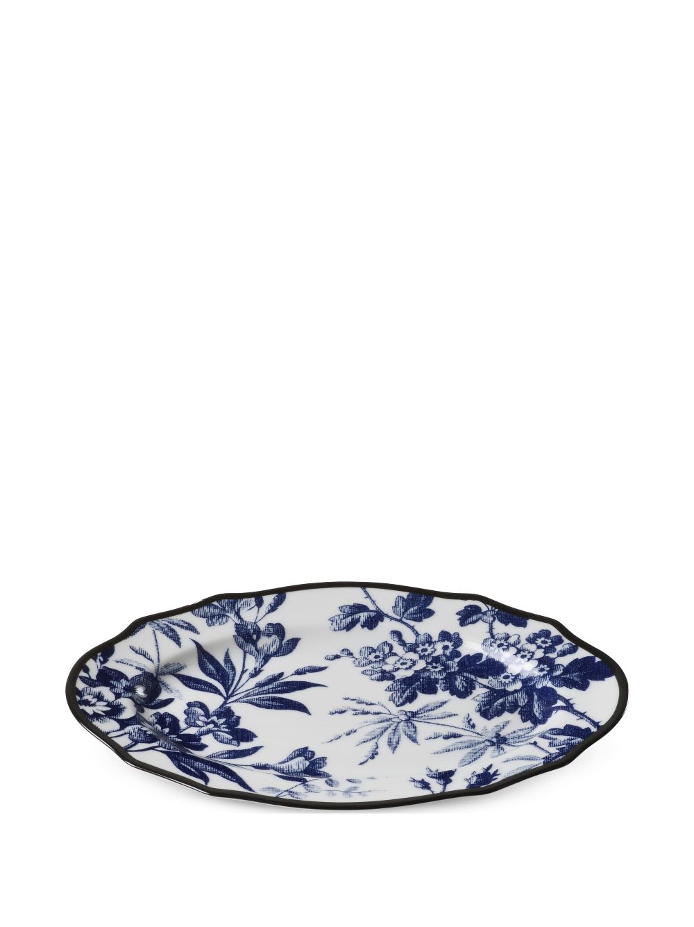 Gucci Herbarium-print porcelain hors d'oeuvre plate (22cm) - Wit