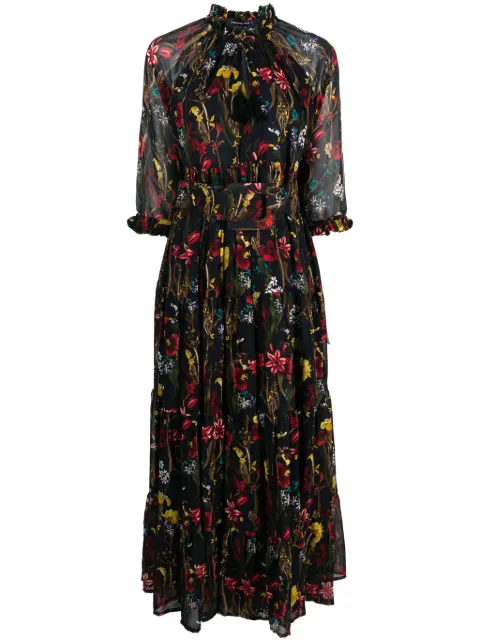 Samantha Sung Aster floral-print shirtdress