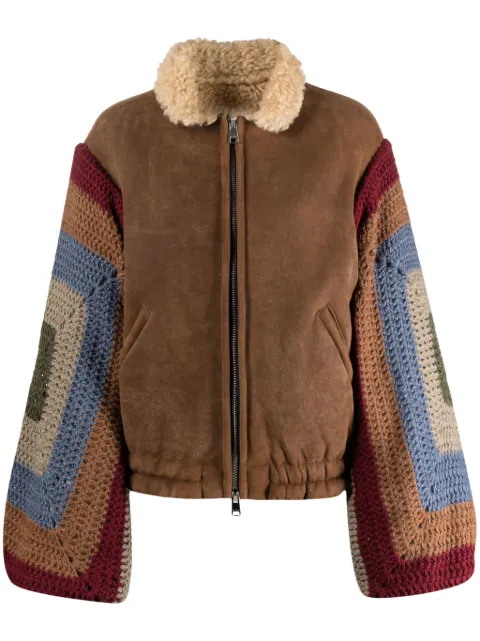 TU LIZE' patchwork panelled bomber jacket