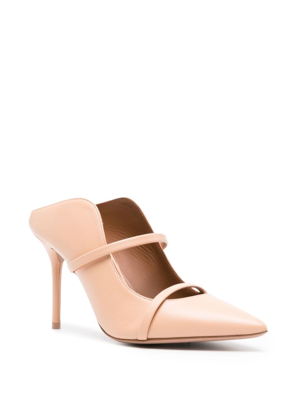 Malone Souliers Maureen 85mm leather mules - Beige