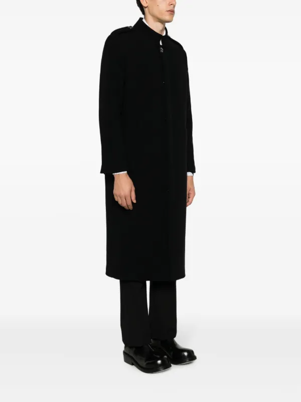 Overcoat with 2025 stand up collar