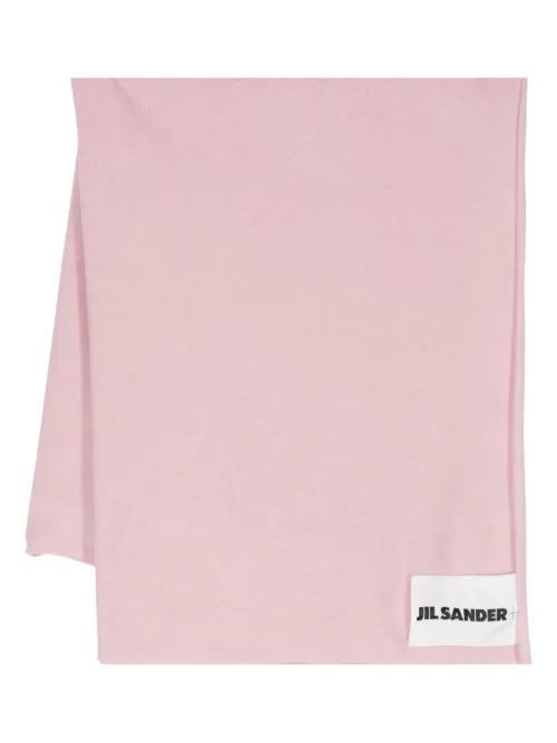 Écharpe en cachemire à patch logo - Jil Sander - Modalova