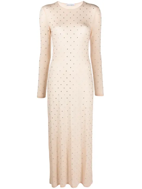 Rabanne vestido con detalles de strass