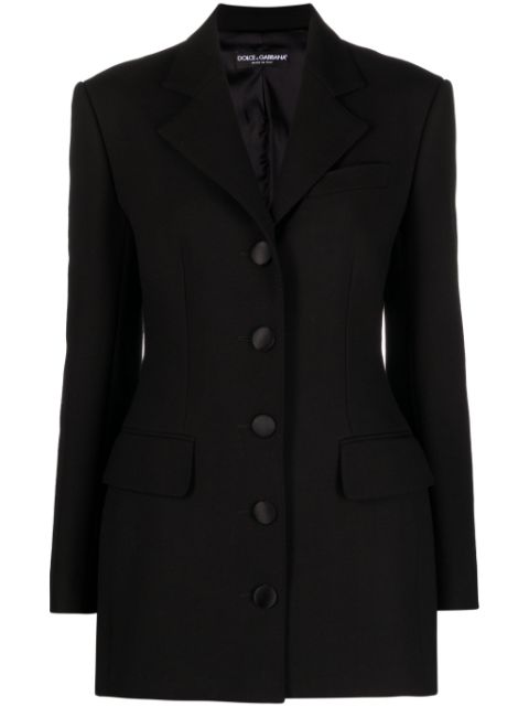 Dolce & Gabbana single-breasted virgin-wool blazer Women