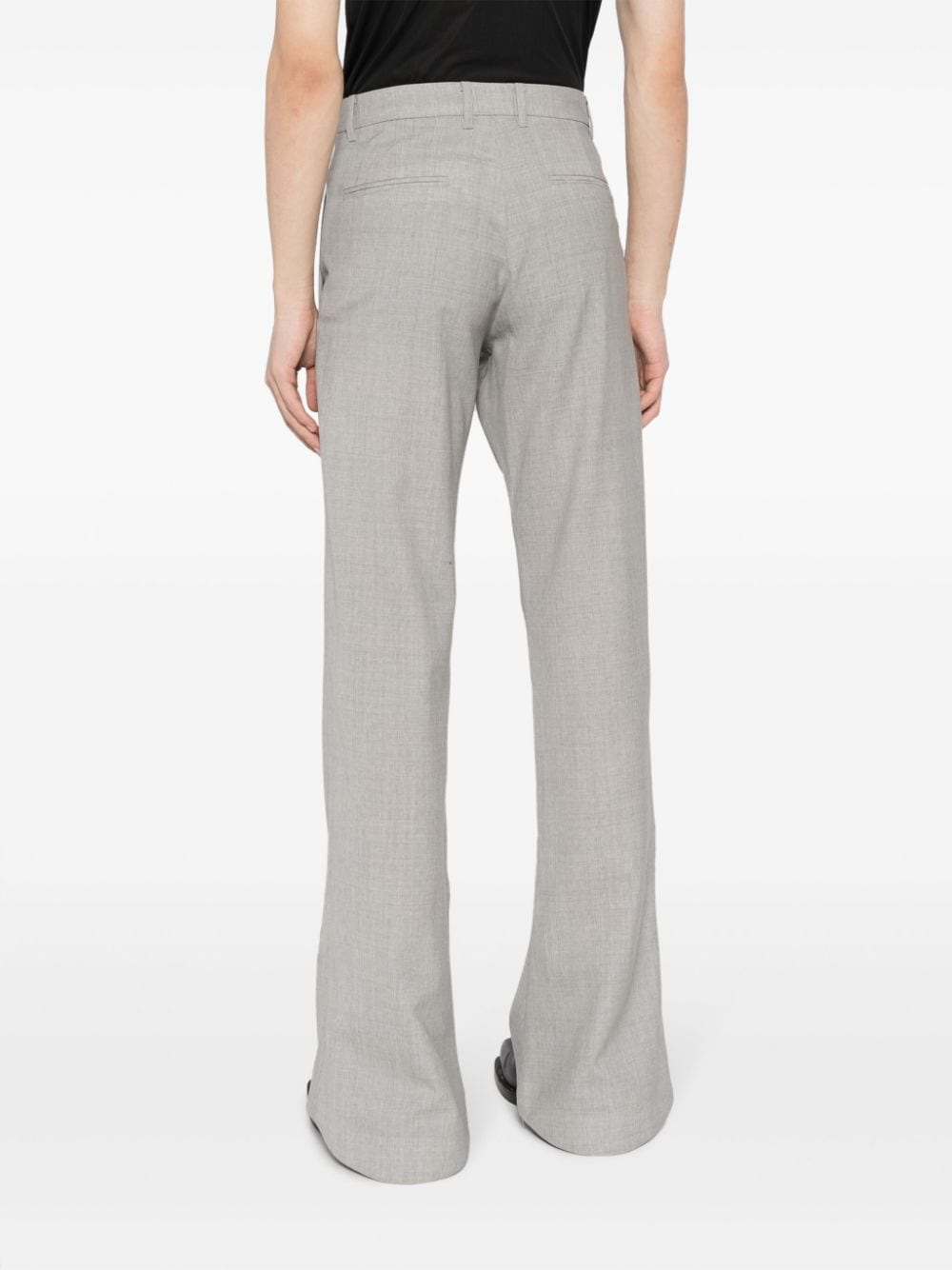 Shop Aaron Esh High-waist Flared Trousers In Grey