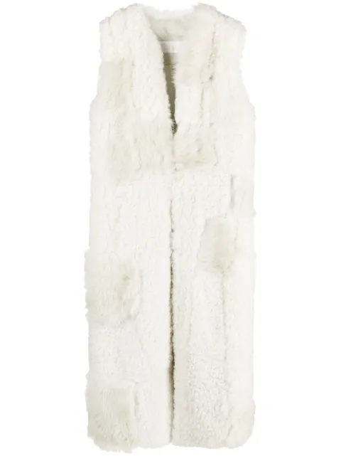 Chloé 皮毛一体拼贴无袖马甲 