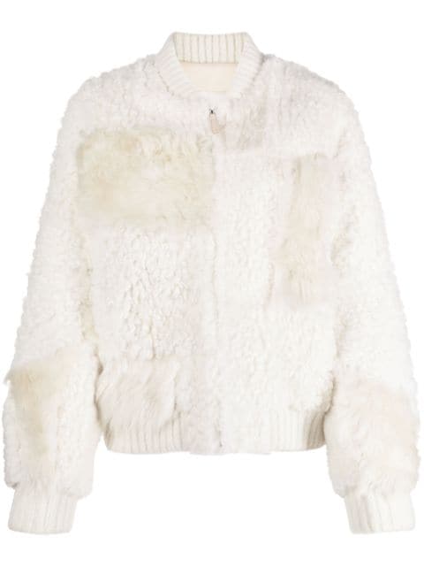 Chloé shearling patchwork jacket 