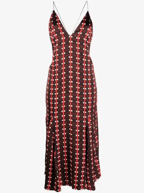 Wales Bonner geometric-print V-neck maxi dress