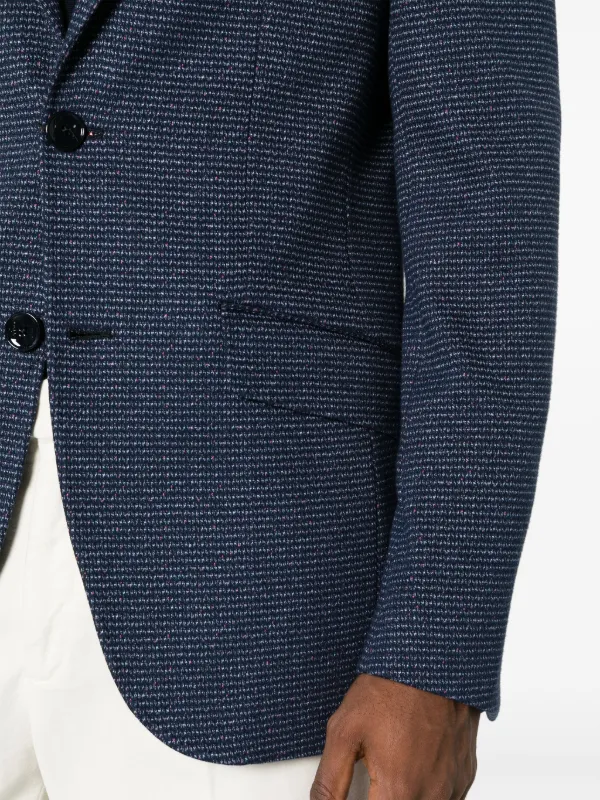 Navy blue jersey on sale blazer